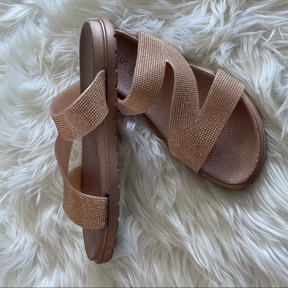 Capelli NY Women’s Rose Gold glitter slides size 8 - Picture 4 of 4